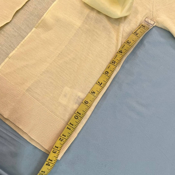 DKNY Lemon Silk with front bow tie 3/4 Sleeves - S NEW - Picture 9 of 12